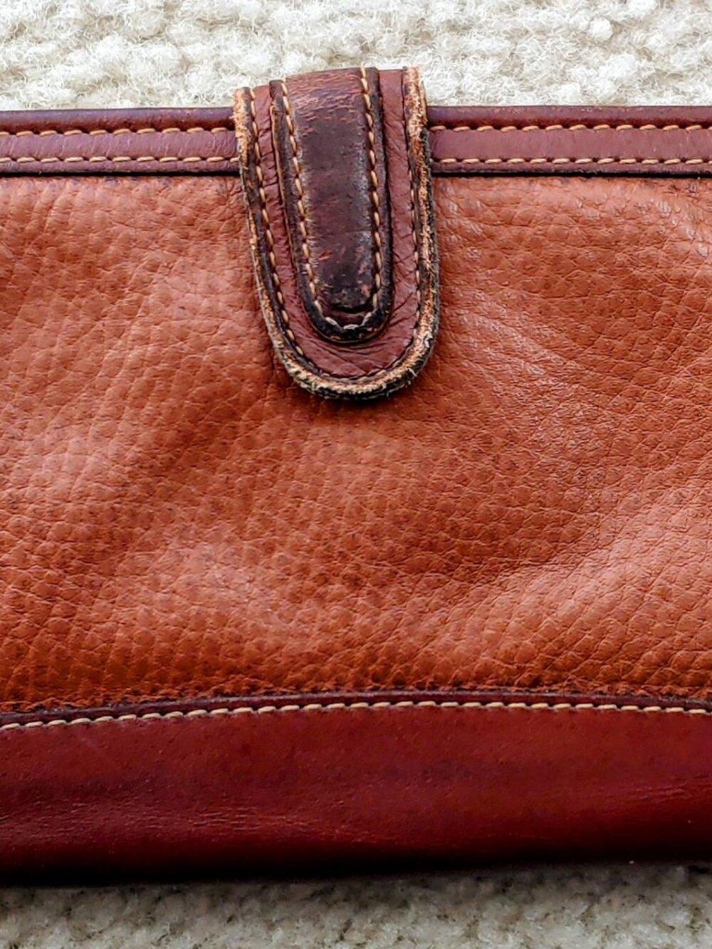 Vintage Sheridan Collection Kisslock Clutch Wallet – Rich Tobacco Brown